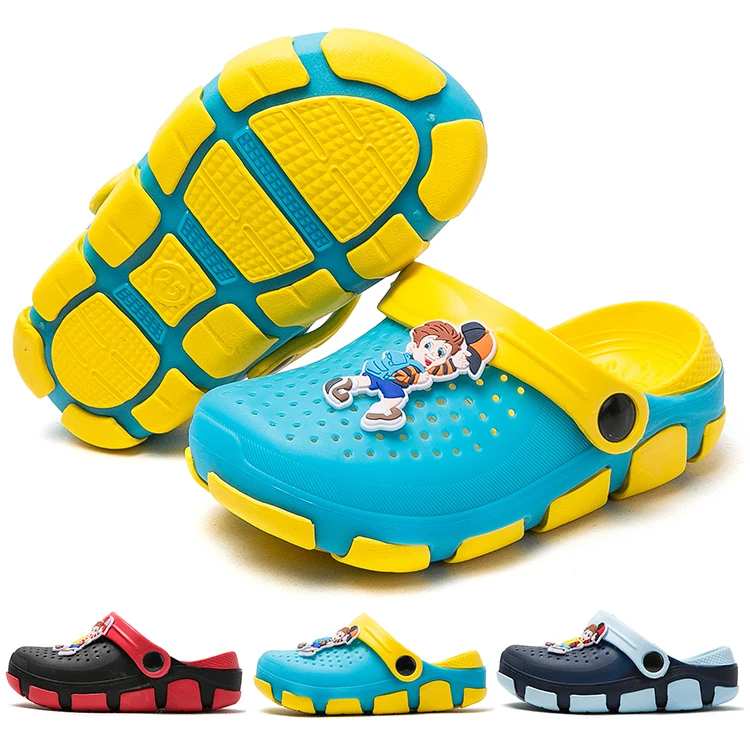 Сандалии для мальчиков и девочек, Нескользящие, пещера с мультяшными персонажами, летняя модная обувь, Нескользящие, пляжные тапочки