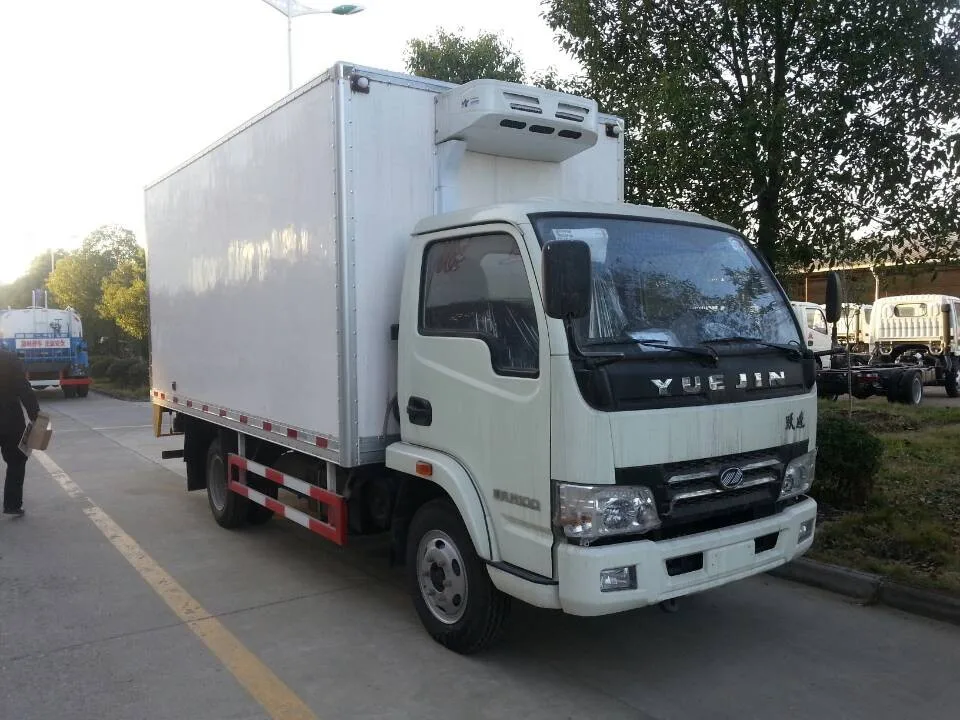 Iveco-yuejin refrigerator cooling van truck/thermo king refrigerator truck 3-5tons right hand drive