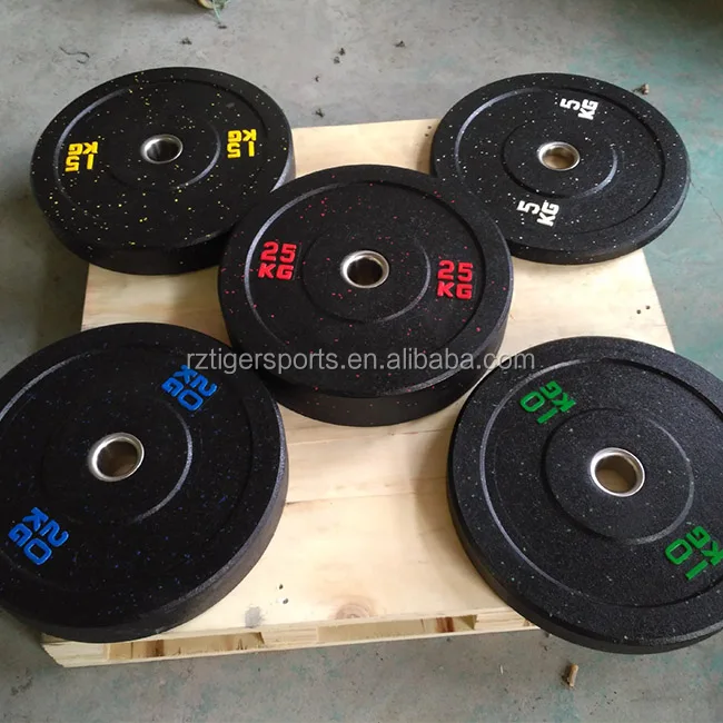 Цвета крапинок привет-temp с прорезиненным бампером диск для поднятия тяжестей