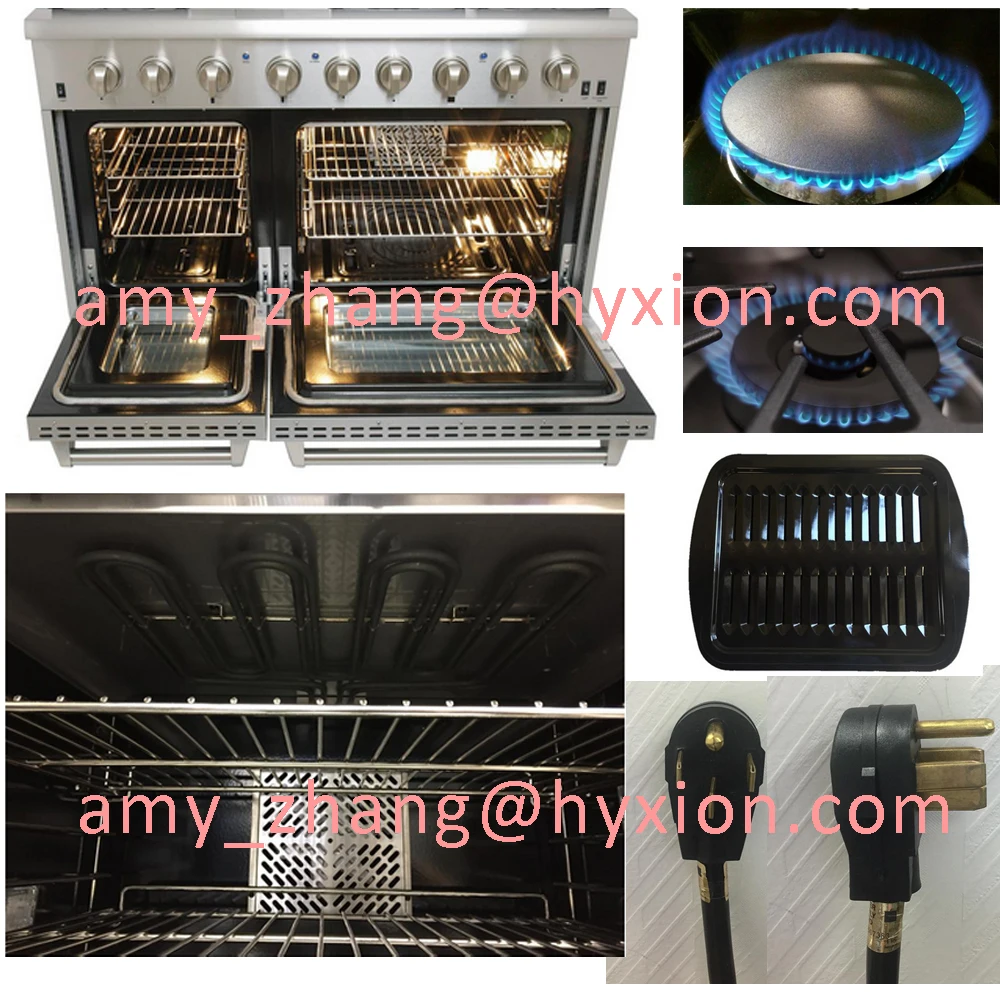 Kitchen 48inch oven Gas cooking range with grill