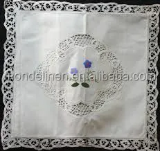 
100% pure natural linen hand hemstitch lace cushion cover 
