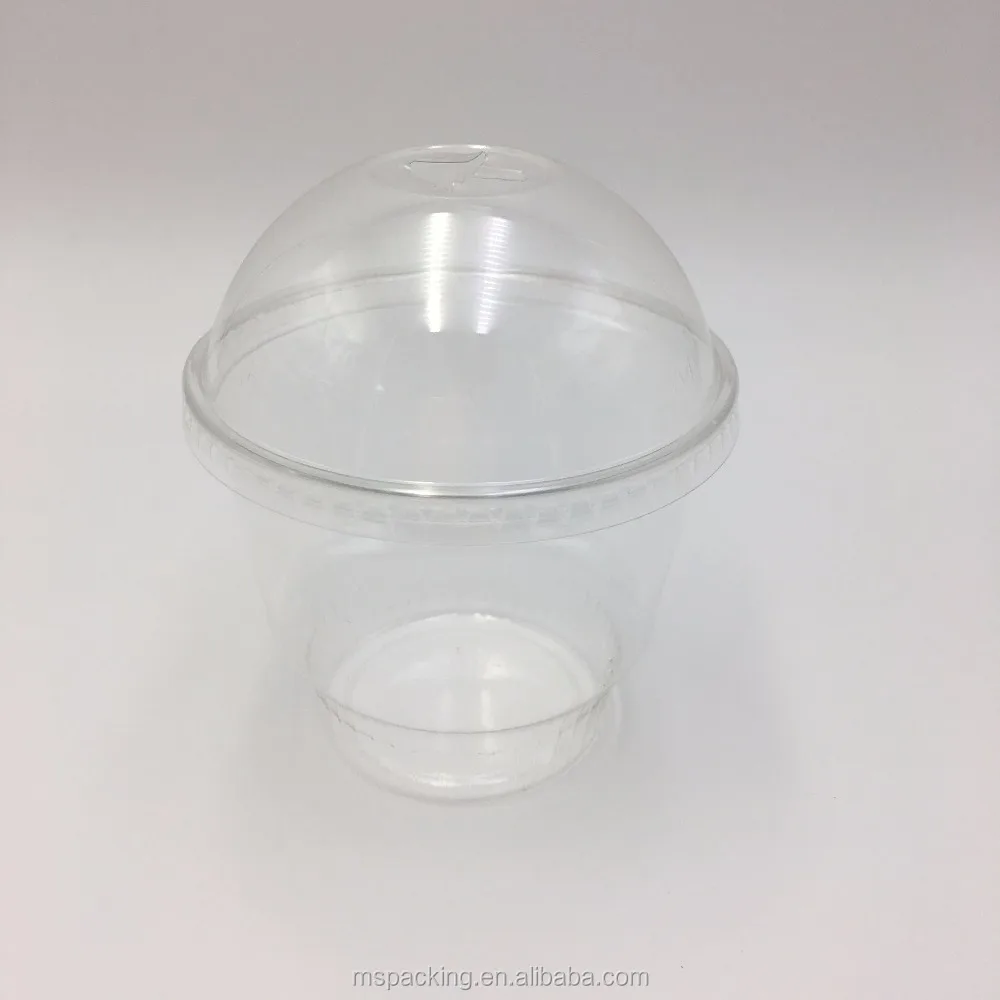 Custom Logo Disposable Clear PET 6 oz 8 oz 12 oz 16 oz Yogurt Cup Plastic With Dome lid