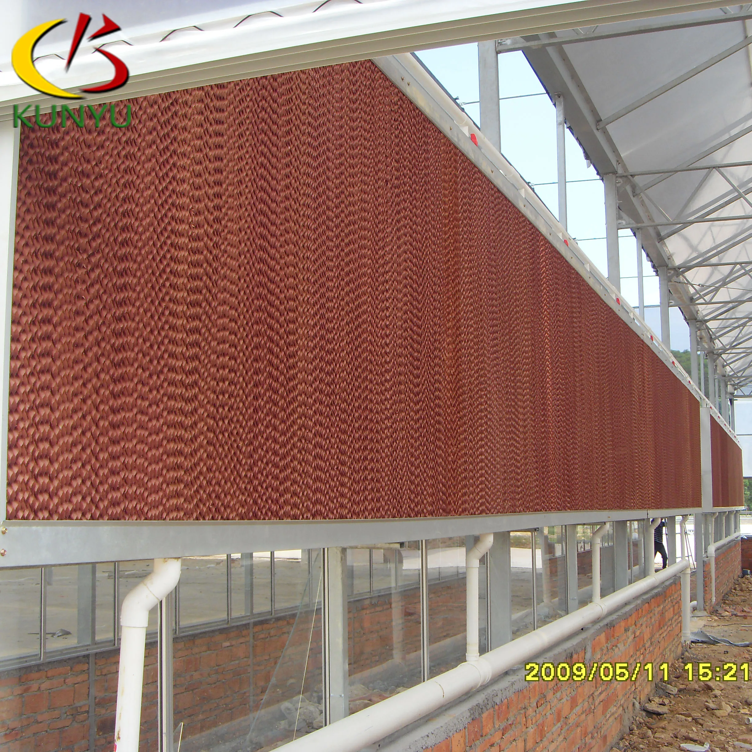 Agriculture Greenhouse Forced Ventilation Evaporative Wall Cooling System