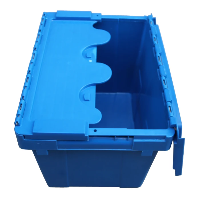 JOIN heavy-duty plastic storage box attached lid container plastic tote box