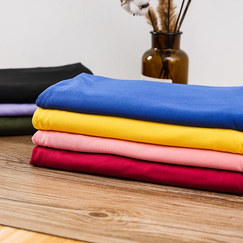 
Knitted 95% polyester 5% spandex milk silk four way stretch lining fabric for garment 