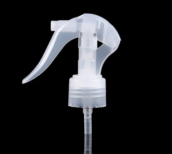 24-410 Black/white/clear  smooth Side Plastic trigger spray head with straw