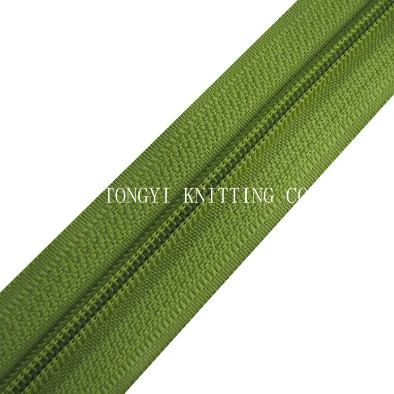 NO.5 plastic cord zipper long chain for handbags garments