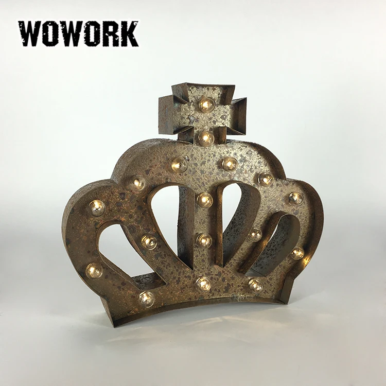 2024 WOWORK Vegas battery driven Metal craft LED Circus Letter Light for home decoration