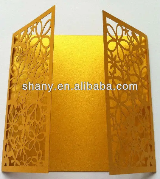 
Hot sale laser cut wedding invitation card 