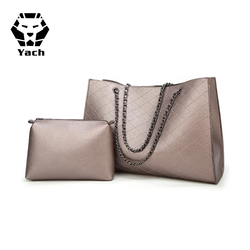Custom lady pu fashion latest beautiful model wholesale trendy handbag name brand purses and women hand bag ladies handbags set