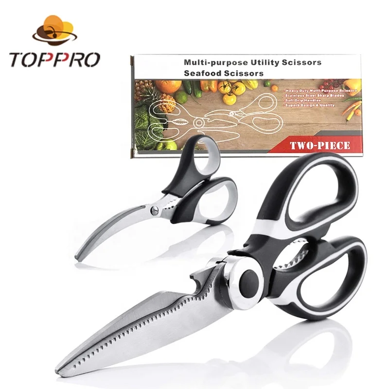 Stainless steel kitchen heavy duty scissors Seafood  shrimp/crab scissors for food kitchen shears set