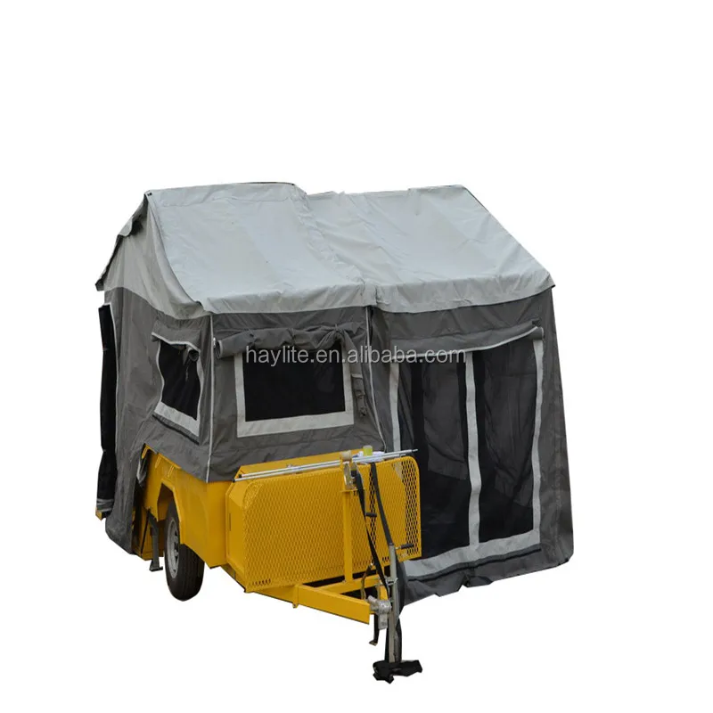 High quality galvanized camper trailer with canvas tent