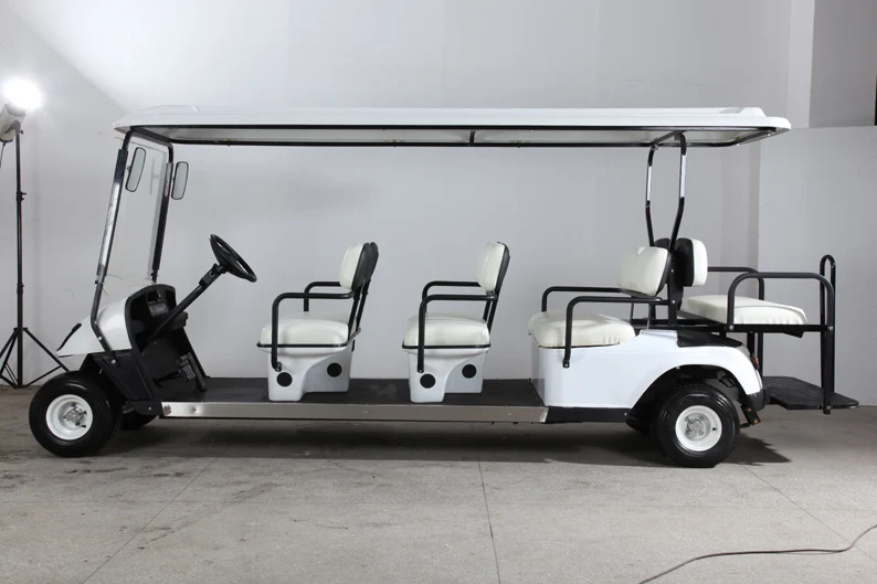 8 person electric sightseeing cart  tourist shuttle  bus passenger reception vehicles