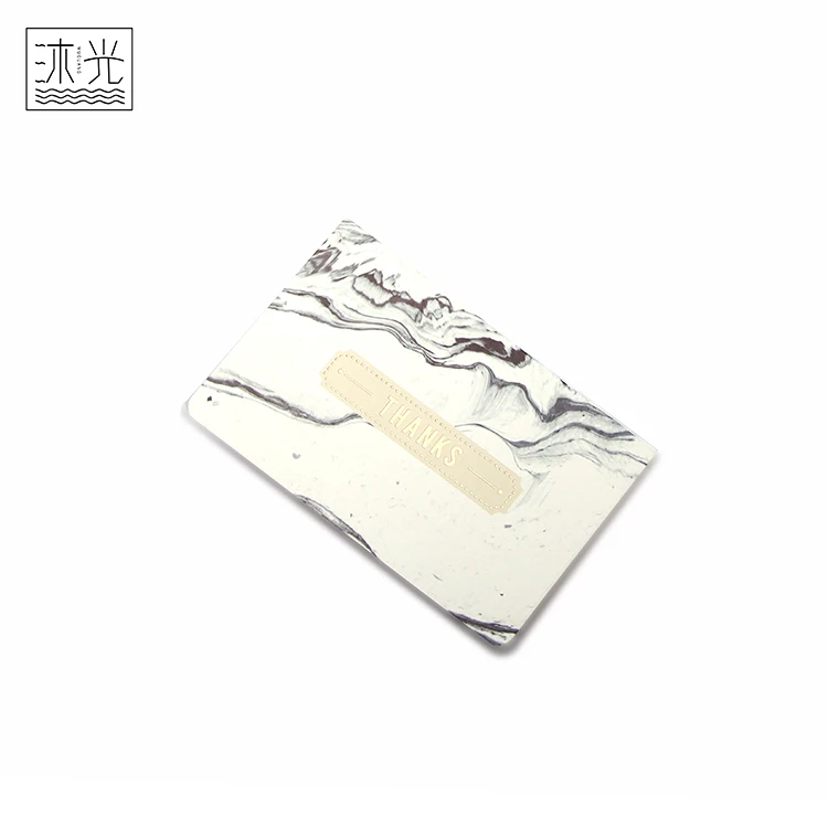 New Model High Quality Gold Stamping Marble Greeting Cards