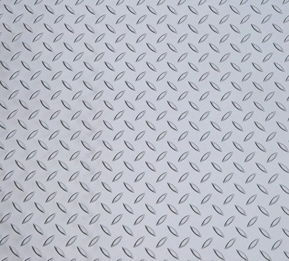 Rubber Cal Diamond Plate Metallic PVC Flooring