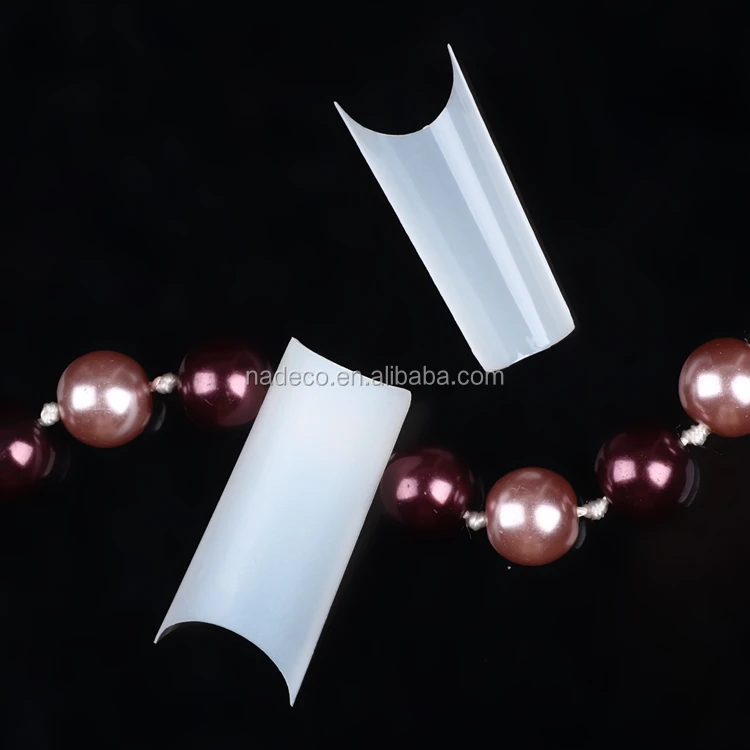 Ultra Thin Natural/ White/ Transparent Color Artificial False Nail Tips Deep C Curve Straight Side 504Pcs/Box