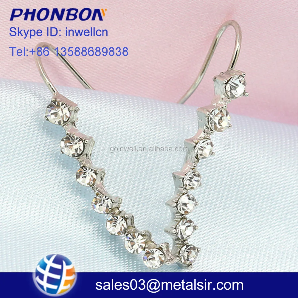 Newest fashion jewelry earrings for women, ear cuff climbers, wedding earrings