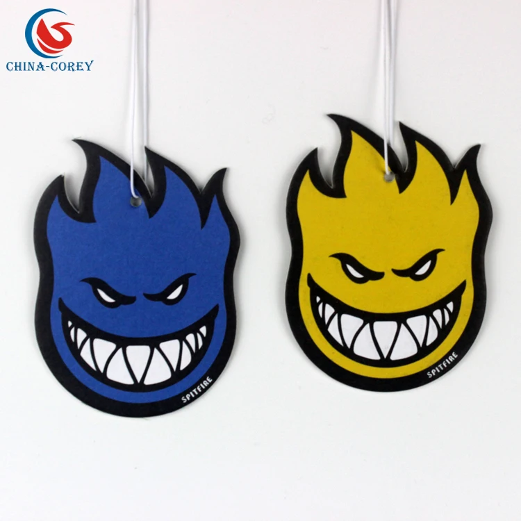 Various scents hanging auto/car paper initial air freshener for wholesale