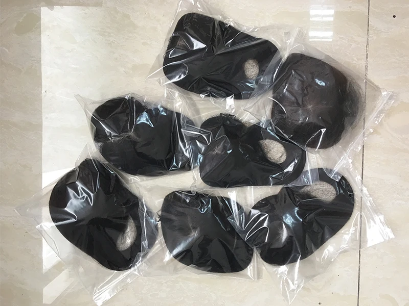 Factory price virgin unprocessed hair indian human hair silk top topper wig for men