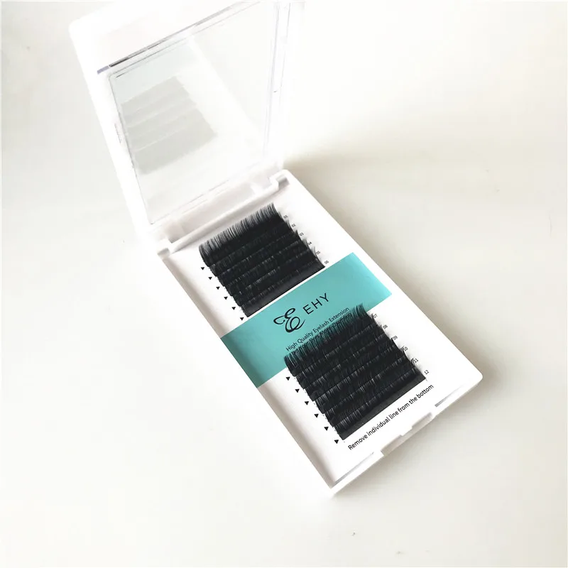 
professional real human hair soft silk private label 100 percent mink eyelash extension with box 