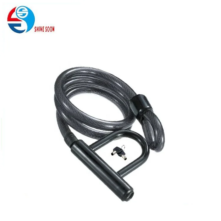 bicycle accessories high quality bicycle bike u-lock with cable 12*1500mm multilayer steel anti theft bicycle u lock bike lock