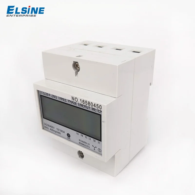 Three phase four wire energy meter Din rail LCD display smart meter DTS238-4 ZNS