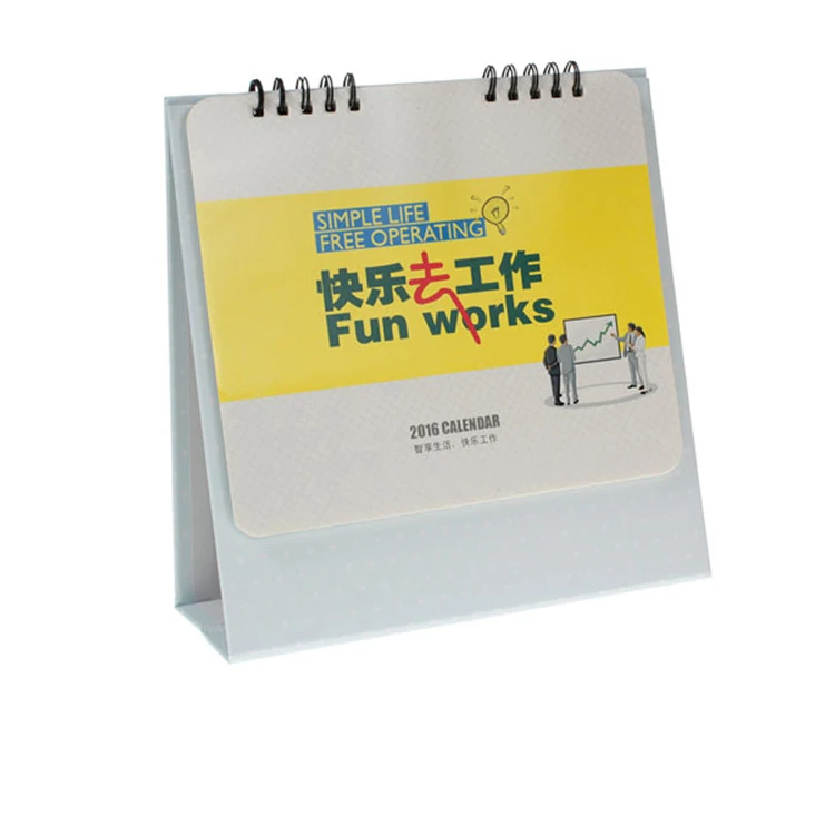 2018 custom good quality art paper table calendar/desk calendar/design calendar printing