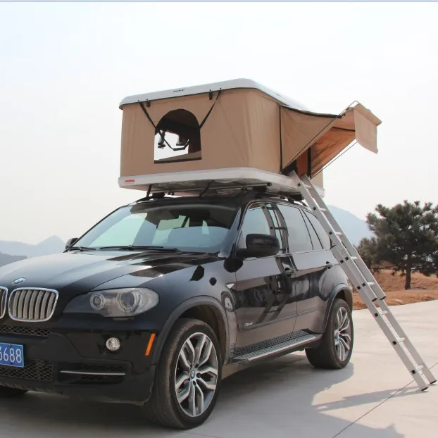 Fiberglass Cheapest Hard Shell Car Roof Top Tent for Sale with Annex USA, EU, Japan and Kore, Camping Adventure Kings