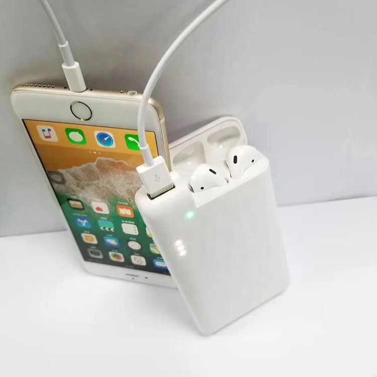 Low moq custom logo portable charger 5v 3a usb c power banks with 10000mAh for airpods and mobile phones