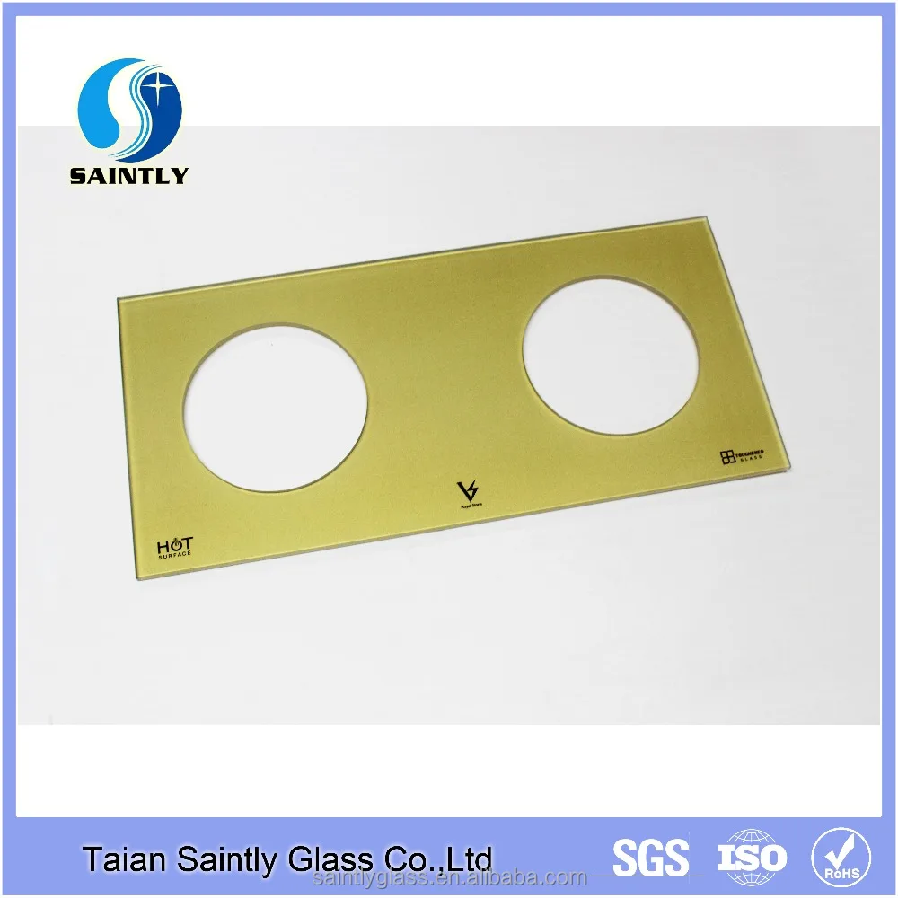 6mm 8mm tempered gas cooker stove glass panel cover cooktop glass for stove