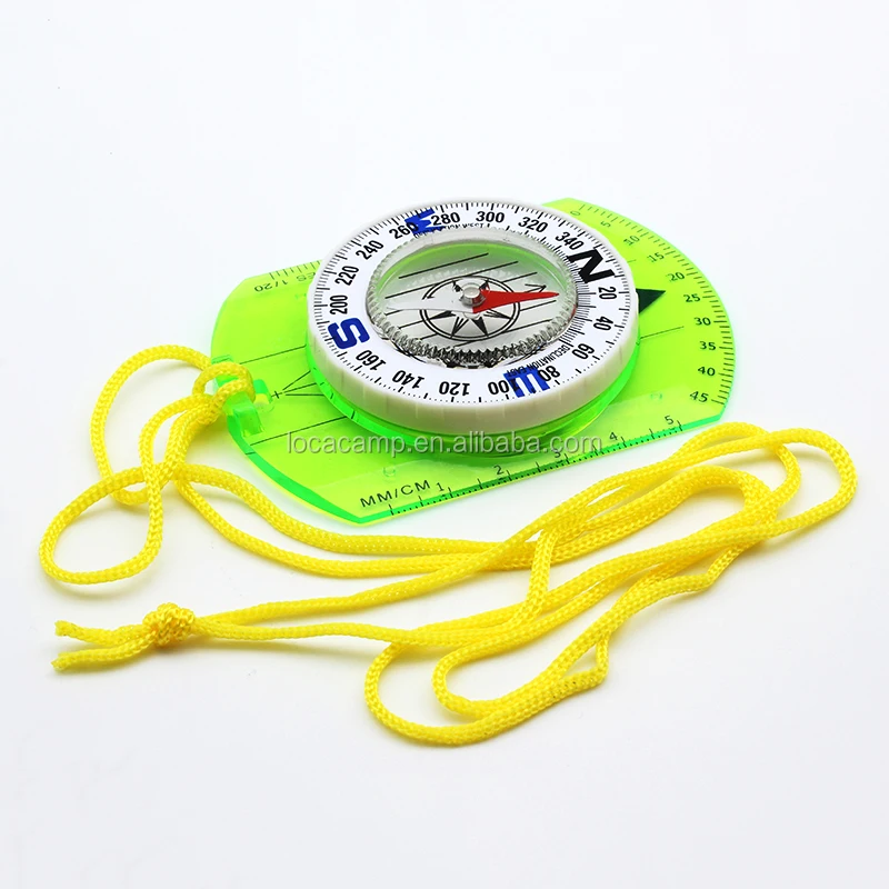 acrylic light green orienteering scale ruler protractor map compass pocket map compass