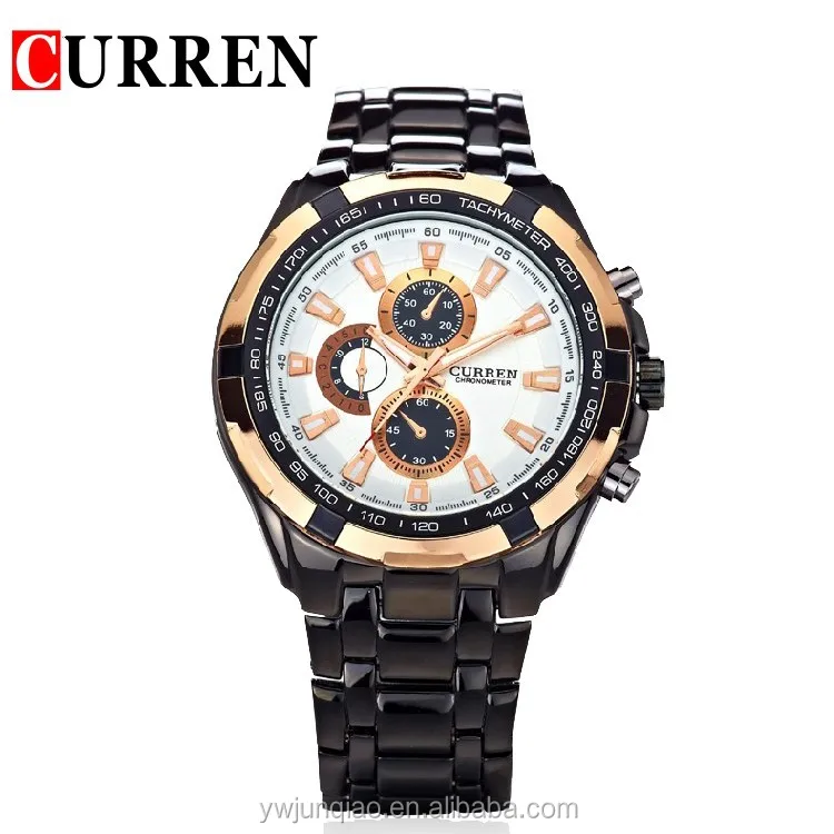 
Hot Selling Stainless Steel Japan Quartz Movt Men International Wrist Watch Brands Curren 