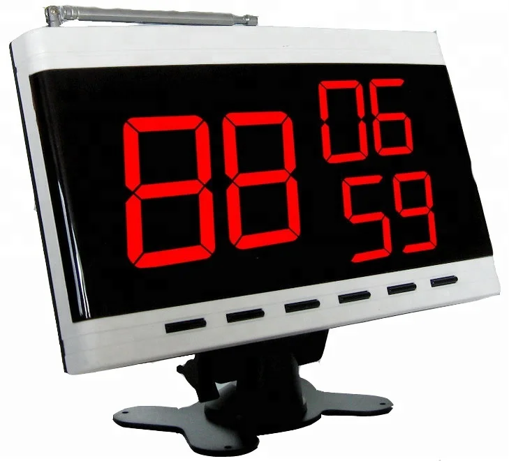 wall mounted 3 groups call numbers display panel of wireless waitress calling system