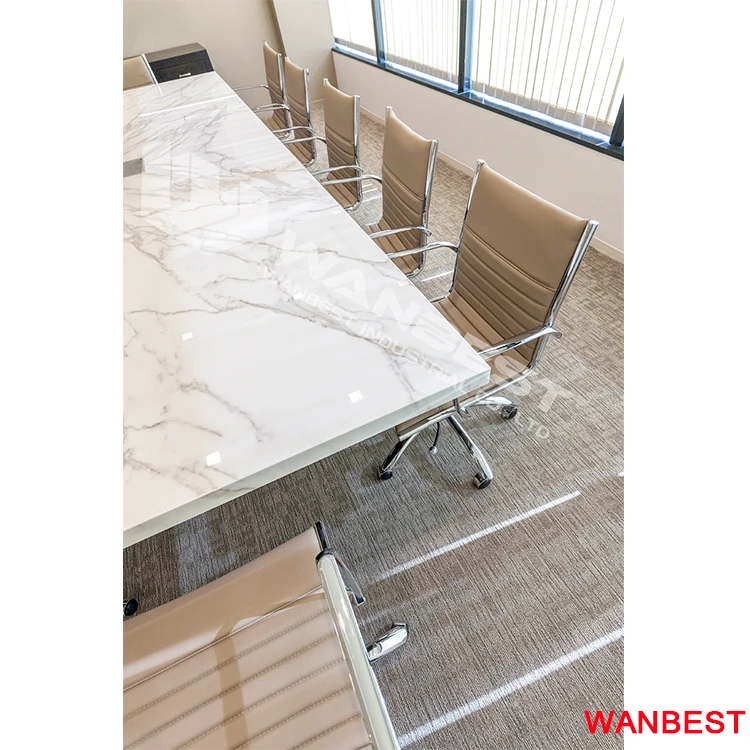 Cheap Price Modern Marble Artificial Stone Commercial Use Hotel Hospital Boardroom Meeting Conference Table