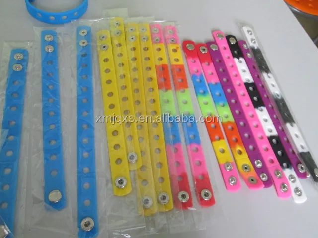 Быстрая доставка очарование Настроить силиконовые браслеты с Металлической Кнопкой для детей подарки