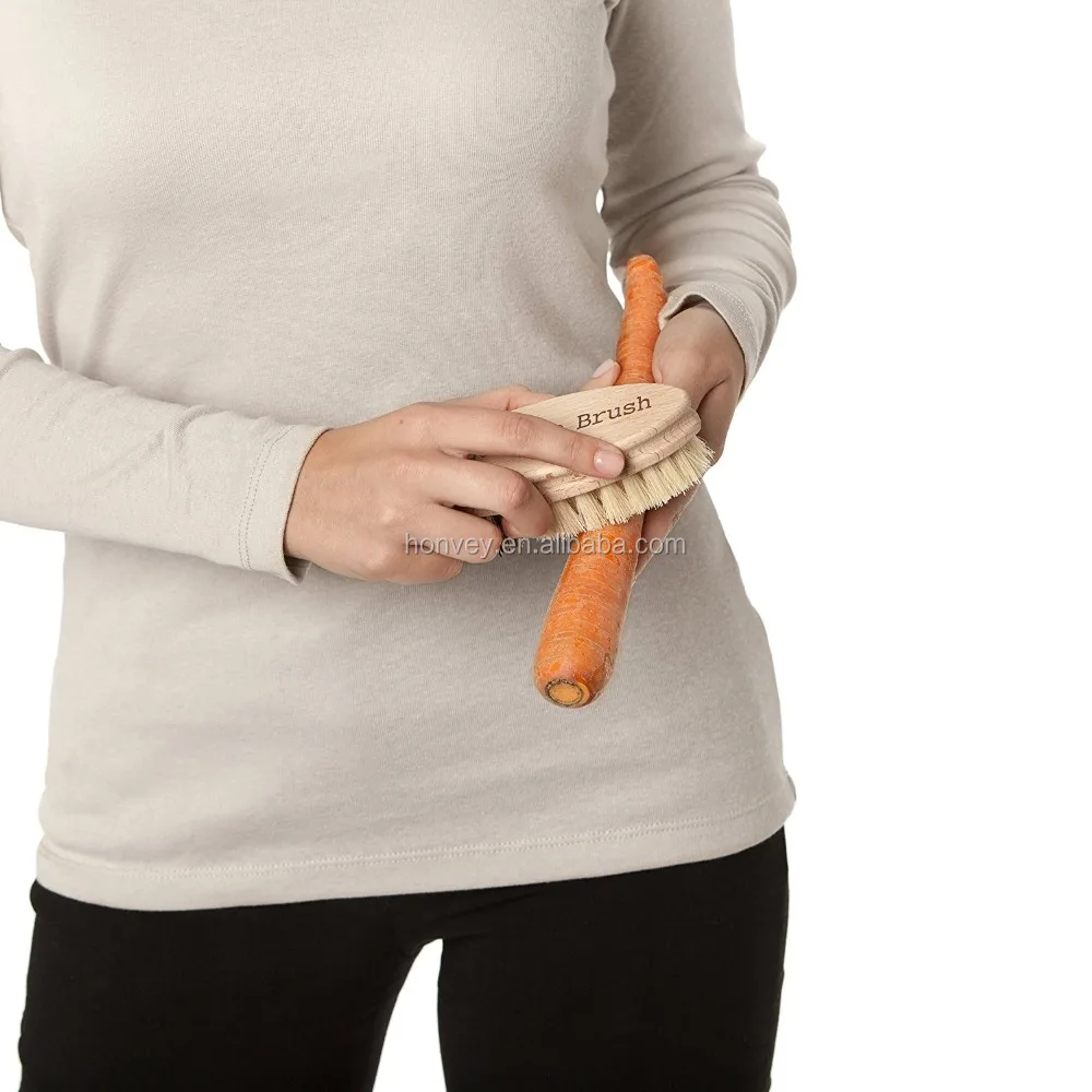 
5-1/4 Inch Hard and Soft Side Kitchen Cleaning Vegetable Brush 