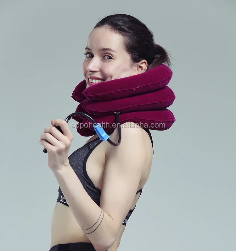 inflatable cervical collar types soft air pump neck brace traction