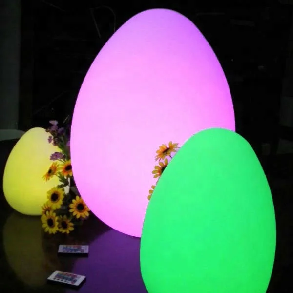 SZ-B1419 Hot sale fashionable egg shape remote control rechargeable led color changing table lamp