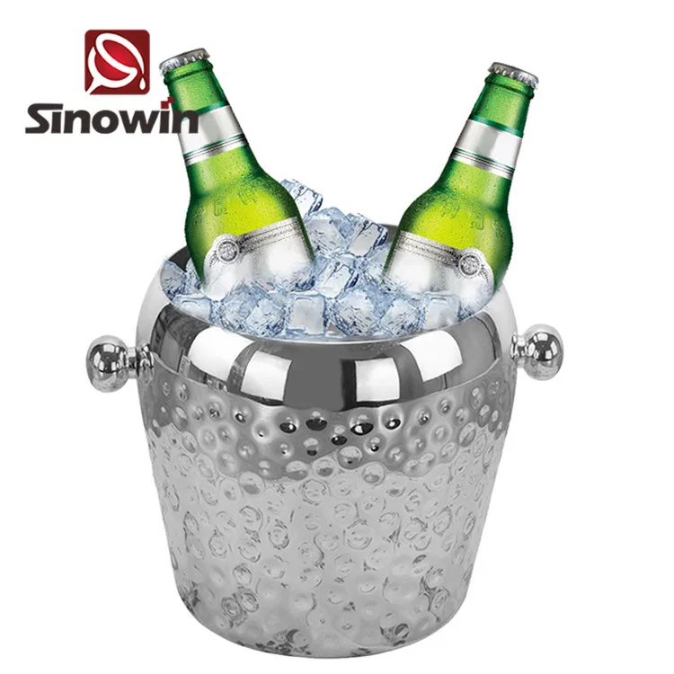 Ведро для пива льда вина ведра с ушками оптовая продажа из нержавеющей стали охладители и держатели аксессуары бара инструменты ежедневного приготовления