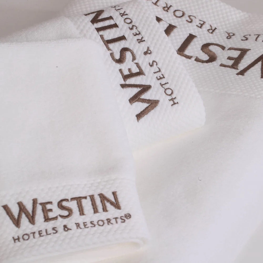 Jiangsu Kamanka Luxury Hotel Bathroom Bath Sheets Terry Towel Embroidered Towel Set