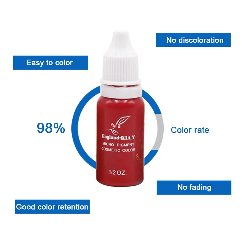 Kiay 1/2 oz eyebrow tattoo ink lip permanent makeup ink