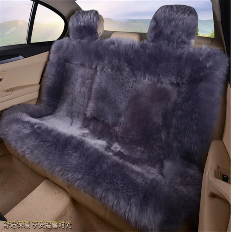 Genuine australian pink shorn fleece sheepskin fur car seat cover lambskin cushion