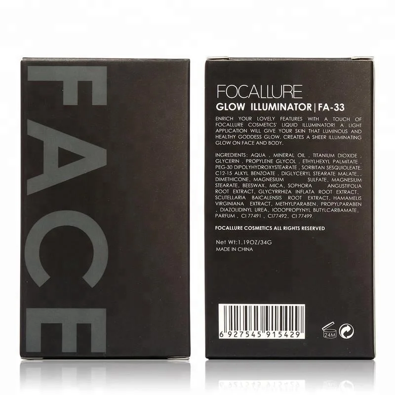 
FOCALLURE Face Gold Makeup Glow Illuminator Face Contour Brightener Shimmer Liquid Highlighter Make up 