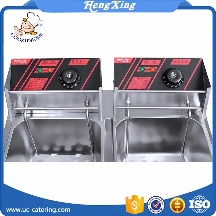 Professional CE Certificate freidora Kitchen Equipment Electric Gas Industrial Deep Fryer with 2 Tank