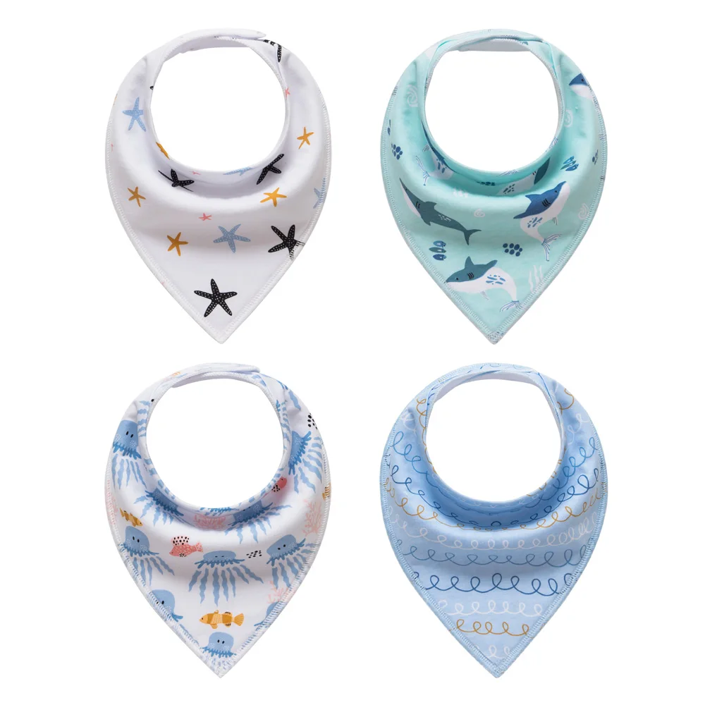 
2021 new arrival BSCI manufacturer baby teething organic drool bibs 