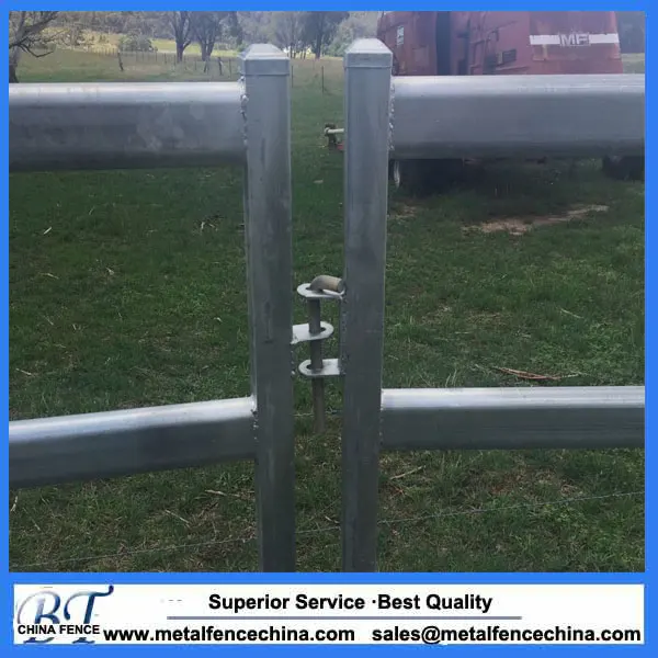 
Australia standard 6 Rail Steel Oval Rail Cattle Yard Fence Panels 