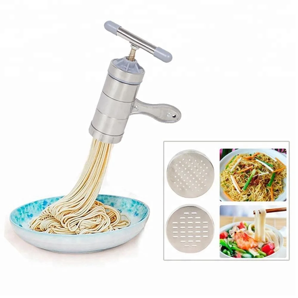 Manual Pasta Maker Machine Noodles Press Machine Stainless Steel Hand Crank Spaghetti Fettuccine Noodle Dough Press Machine