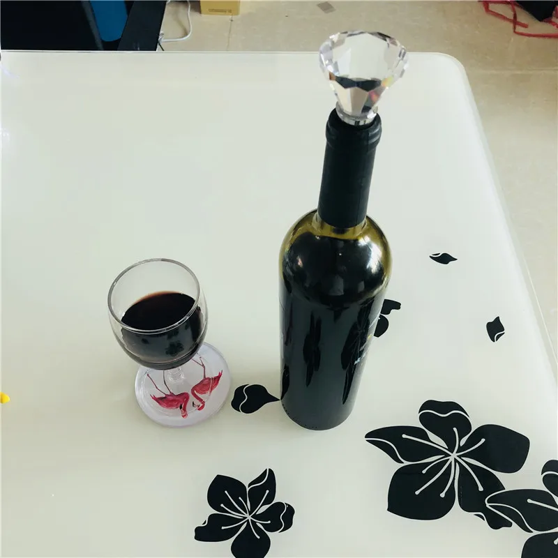 Wholesale new design crystal glass diamond wine bottle stopper