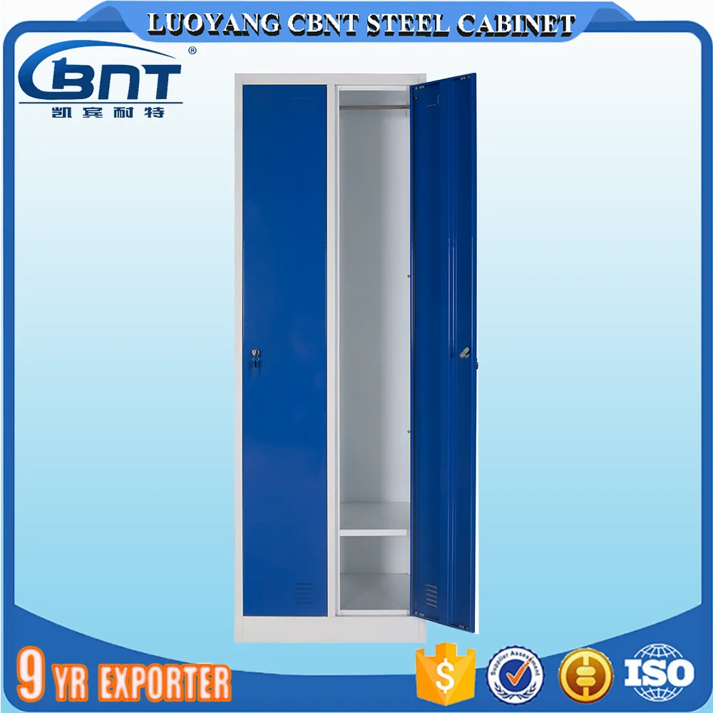 Luoyang CBNT Steel Cabinet Knock Down Structure 2 Doors Metal Storage Locker 2L-B1