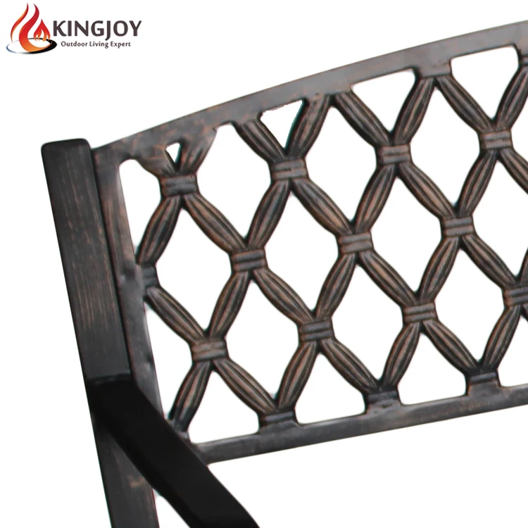 Patio Bronze Cast Iron Garden Bench Outdoor Furniture